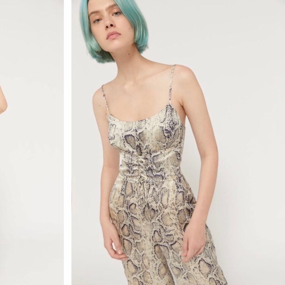 UO Blythe Corset Snake Jumpsuit